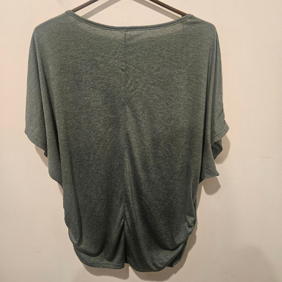Women's SHEIN Curve Green Short Sleeve V-Neck Dolman Top 3XL - Picture 5 of 9